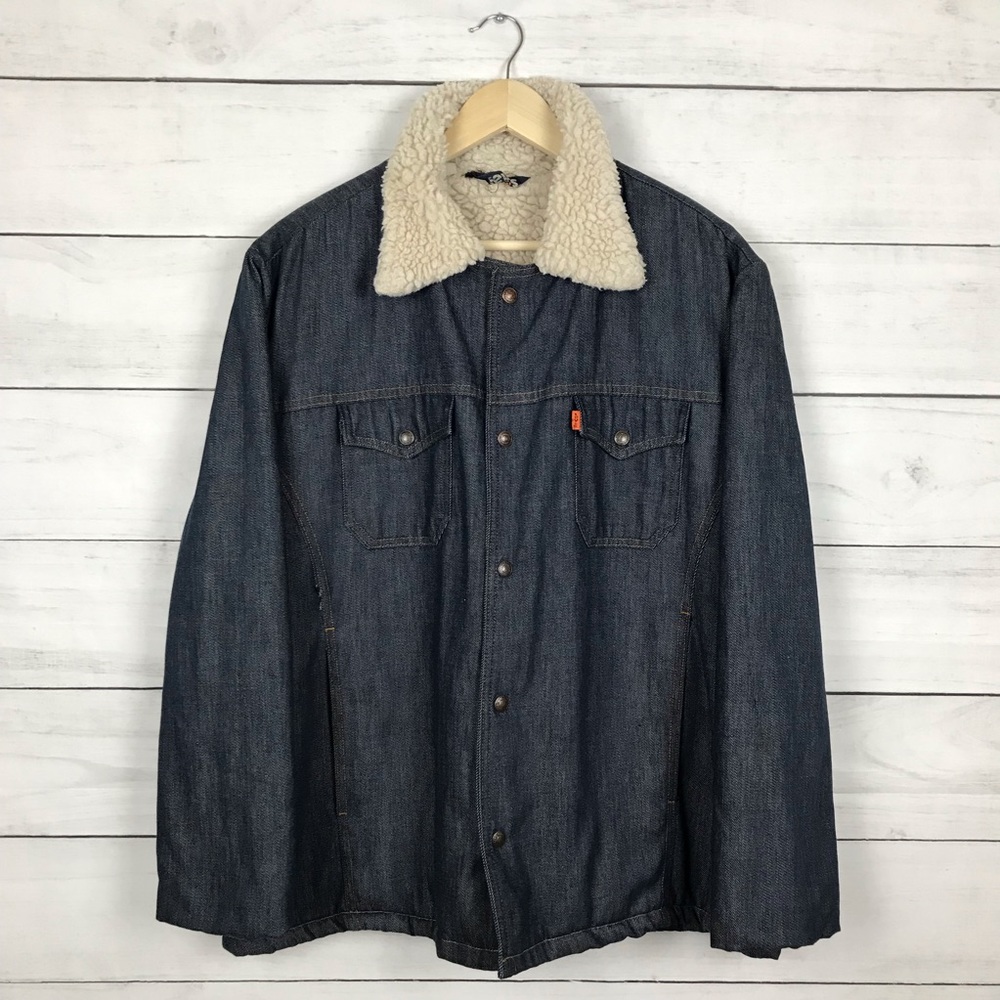 Vintage 1970s Levi’s For Men Sherpa Orange Tab - Picture 1 of 6